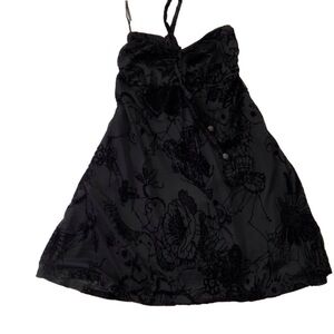 Shan mini dress cover up black halter neck mini size 10 resortwear summer spring